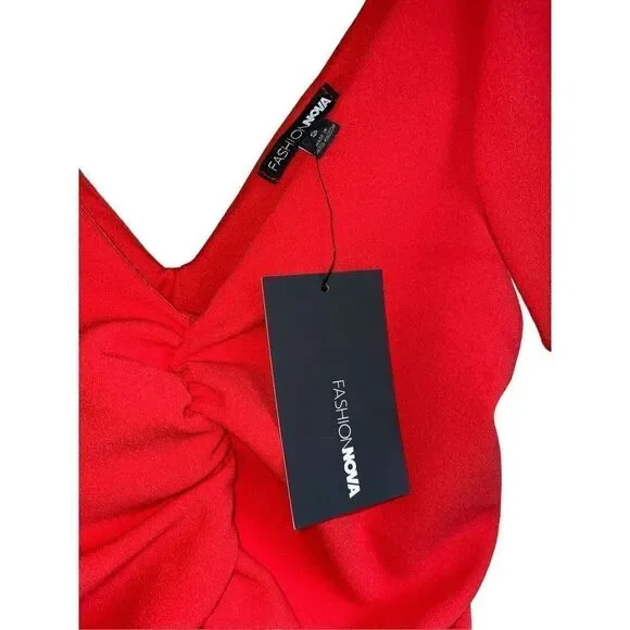 Ruched Tie It Down Crepe Mini Dress - Picture 9 of 16